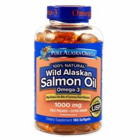 Dầu cá hồi Pure Alaska Omega Wild Salmon Oil Omega 3 của Mỹ lọ 180 viên