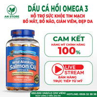 Dầu Cá Hồi Salmom Oil Omega 3 1000mg Của Mỹ, 100% Chính Hãng, Chuẩn Nội Địa Mỹ, Giá Tốt