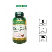 Dầu cá không mùi Nature's Bounty Fish Oil 1400mg 130 viên