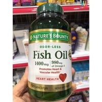 Dầu Cá Không Mùi Nature's Bounty Fish Oil 1400mg 130 Viên