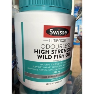 Dầu cá không mùi Swisse Ultiboost Odourless Wild Fish Oil 1000mg 400 viên