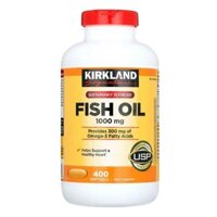 Dầu cá Kirkland Signature Fish Oil 1000mg của Mỹ hộp 400 viên