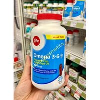 Dầu cá Life brand omega 3-6-9 1200mg, hộp 200 viên