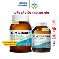 Dầu Cá mini cap Blackmores Fish Oil 1000mg- 400 viên nhỏ không mùi mẫu mới chính hãng Úc