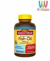 Dầu cá Nature Made Fish Oil 1200mg 720mg Omega-3 100 viên