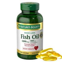 Dầu cá Nature's Bounty Fish Oil 1400mg 130 viên Mỹ 980mg Omega-3