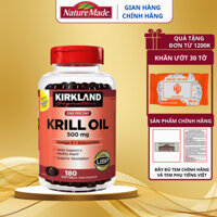 Dầu cá nhuyễn thể Kirkland Signature Krill Oil 500mg Omega 3 + Astaxanthin hỗ trợ tim mạch, giảm nguy cơ đột quỵ