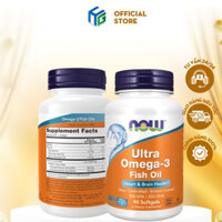 Dầu cá Now Ultra Omega-3 500 EPA/250 DHA bổ mắt tăng đề kháng lọ 90 viên - Date 2028