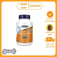 Dầu cá NOW Ultra Omega 3-D, 600 EPA / 300 DHA Fish Oil + Vitamin D-3, hỗ trợ sức khỏe tim mạch, cải thiện trí nhớ