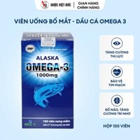 Dầu cá omega 3 dạng viên Alaska tăng cường thị lực cho người lớn và trẻ nhỏ lọ 100 viên