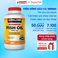 Dầu Cá Omega 3 Fish oil 1000mg Kirkland Signature 400 Viên giúp bảo vệ mắt và hỗ trợ tim mạch