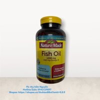 Dầu Cá Omega 3 Fish Oil 1200mg Nature Made Mỹ 200 viên