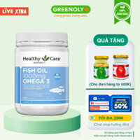 Dầu Cá Omega 3 Fish Oil Healthy Care 1000mg Tốt Cho Thị Lực Xương Khớp Tim Mạch Hộp 400 Viên