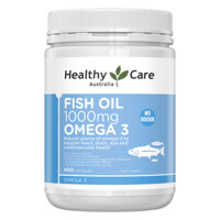 Dầu cá Omega 3 Healthy Care Fish Oil 1000mg sáng mắt, tăng thị lực 400 viên