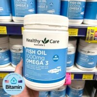 Dầu cá Omega 3 Healthy Care Fish Oil 1000mg hộp 400 viên (Úc) bổ não sáng mắt