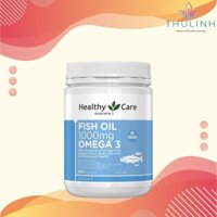Dầu cá Omega 3 Healthy Care Fish Oil 1000mg hộp 400 viên (Úc), viên uống dầu cá bổ não sáng mắt