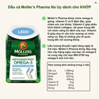 Dầu cá Omega 3 MOLLERS PHARMA LEDD hỗ trợ Xương khớp nội địa Na Uy - hộp 80 viên