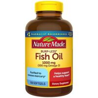 Dầu cá Omega 3 Nature Fish oil 1200mg Mỹ (Burpless 150 viên)