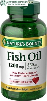 Dầu Cá Omega 3 Nature’s Bounty Fish Oil 1200mg, 180 viên