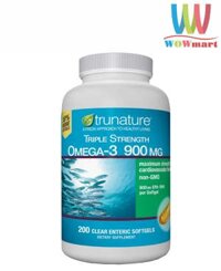 Dầu cá Omega 3 Trunature Triple Strength Omega-3 900mg 200 viên