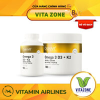 Dầu Cá Ostrovit Omega3 D3 K2 Vitamin E, Dầu Cá Biển Omega-3 D3K2 MK7, Hàm Lượng Cao EPA Và DHA