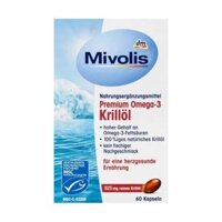 Dầu cá Premium omega 3 Krillol chiết xuất từ nhuyễn thể omega 3 krill biển nam cực - Hộp 60 viên