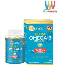 Dầu cá Qunol Ultra Omega-3 Fish Oil 1000mg 180 Mini Softgels