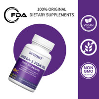 Dầu cá, Sức mạnh gấp ba lần, 60 viên, Dầu cá Omega 3 hỗ trợ sức khỏe tim mạch và giảm hen suyễn