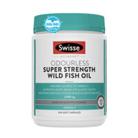 Dầu cá Swisse Ultiboost Odourless High Strength Wild Fish Oil 2000mg Úc 200 viên