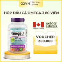 Dầu cá Triple Strength Omega-3 EPA/DHA 900mg Webber Naturals hộp 80 viên