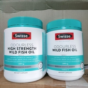 Dầu cá Úc Swisse Ultiboost Odourless High Strength Wild Fish Oil 400 viên