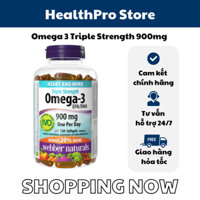Dầu cá Webber Omega 3 Triple Strength 900mg EPA/DHA 120 viên hỗ trợ sức khỏe, tốt cho tim mạch