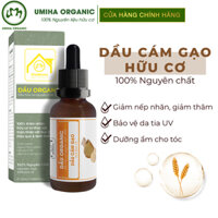 Dầu Cám Gạo nguyên chất UMIHOME 1030ml Dầu dưỡng da, giảm thiểu mụn, dưỡng ẩm cho da hiệu quả - Chai 10ml