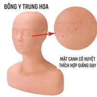 Đầu Canh Nửa Người Có Huyệt Đạo, Dùng Cho Học Viên Học Massage Nối Mi, Chất Liệu Silicon mềm mại