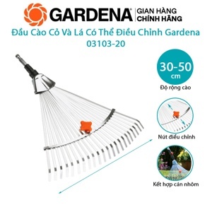 Đầu cào thu gom cỏ, lá điều chỉnh 30-50cm Gardena 03103-20