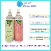 Dầu cặp bưởi VALERT GRAPEFRUIT 850ml, Bộ dầu gội xả phục hồi tóc khô xơ giảm gãy rụng hiệu quả