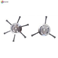 Đầu cắt cỏ dây thép 6 Inch Bánh xe dây thép chống cỏ (Bạc, 2 chiếc)