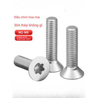 Đầu chìm vít bằng thép không gỉ 304 / Đầu phẳng Vít Torx bên trong Bu lông chống trộm Vít chống ăn mòn M3M4M5M6 Không có cột