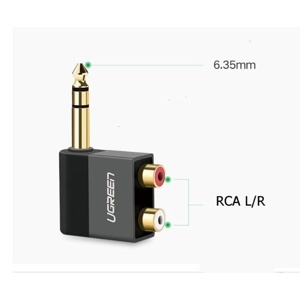 Đầu chuyển đổi 6.5mm to RCA (hoa sen)  Ugreen 40846