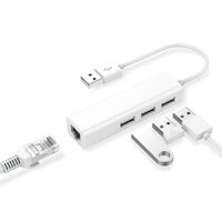 Đầu Chuyển Đổi Mạng Lan RJ45 3 Cổng USB Hub 4 Trong 1 Cho Máy Tính Laptop Xiaomi Box Android TV Tablet PC