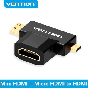 Đầu chuyển đổi Mini HDMI và Micro HDMI to HDMI Vention AGDB0