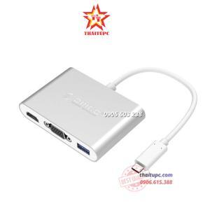 Đầu chuyển đổi Type C sang HDMI/VGA/Type C/USB 3.0 Orico RCHV