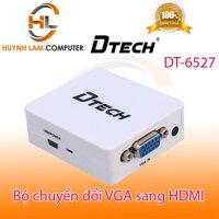 Đầu chuyển đổi VGA sang HDMI - Cáp chuyển đổi VGA sang HDMI DTech DT-6527 có âm thanh