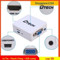 Đầu chuyển đổi VGA sang HDMI-Cáp chuyển đổi VGA sang HDMI DTech DT-6527 có tiếng