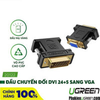 Đầu chuyển DVI sang VGA Mạ Vàng Ugreen 20122 ( Chỉ Hỗ Trợ DVI 24 +5 )