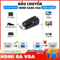 Đầu Chuyển HDMI sang VGA đổi cổng cắm hdmi to vga audio adapter bộ chuyển hdmi ra vga cáp có âm thanh 3.5mm