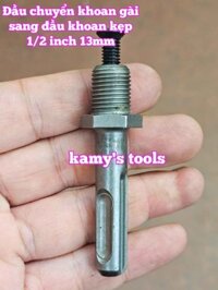 Đầu chuyển khoan bê tông khớp nối SDS Plus chuyển khoan gài sang kẹp đuôi 4 rãnh 1/2 inch 13mm Wetools WT-SDS-1264