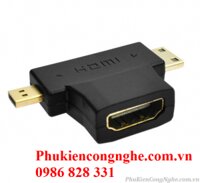 Đầu Chuyển Mini / Micro HDMI to HDMI 3in1