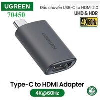 Đầu chuyển USB C to HDMI Ugreen 70450 US320 (Adapter HDMI 2.0 4K@60Hz UHD/HDG,Vỏ Nhôm)
