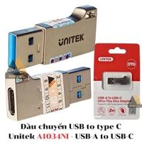Đầu chuyển USB to type C Unitek A1034NI - USB-A to USB-C